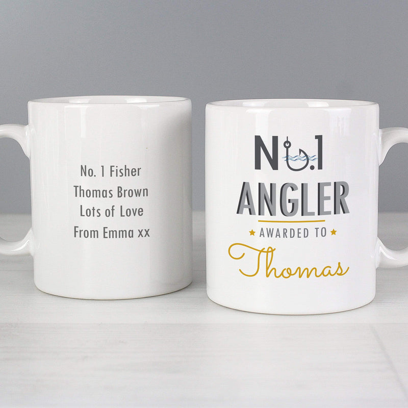 Personalised Memento Mugs Personalised No.1 Angler Mug