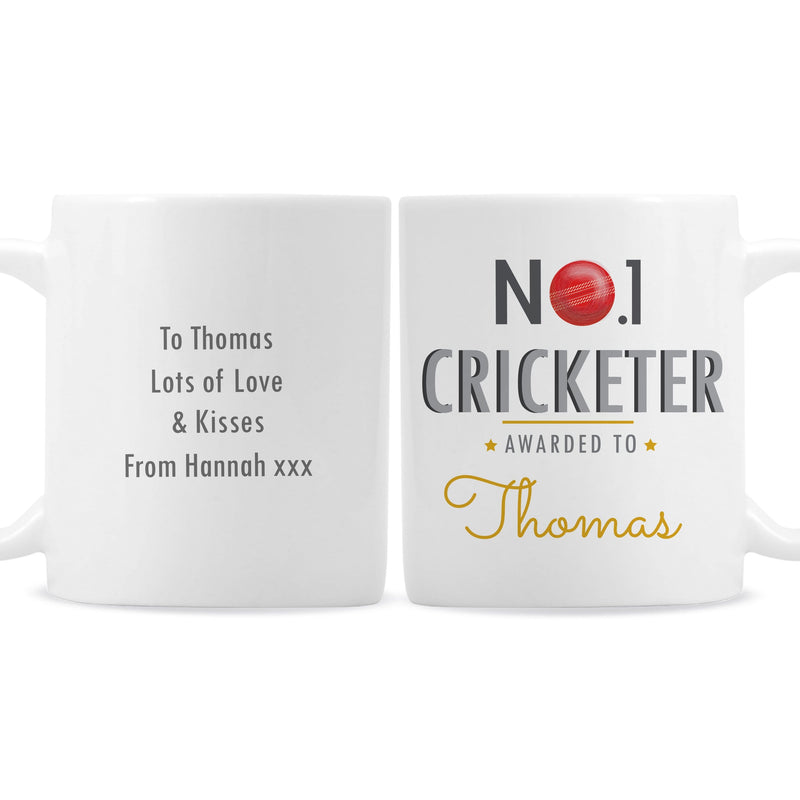 Personalised Memento Mugs Personalised No.1 Cricketer Mug