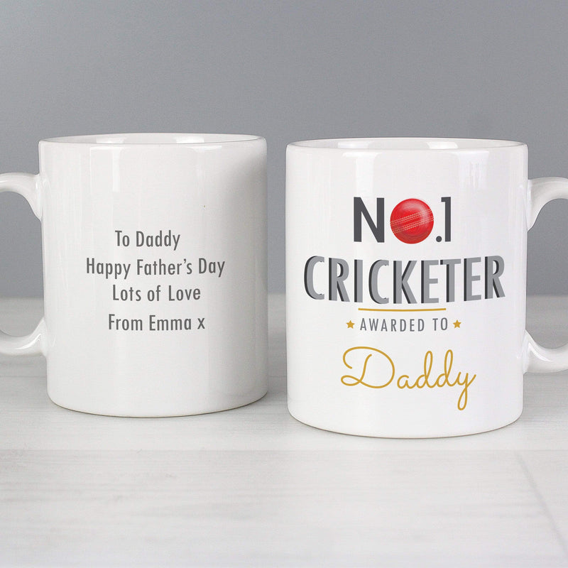 Personalised Memento Mugs Personalised No.1 Cricketer Mug