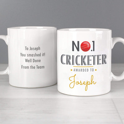 Personalised Memento Mugs Personalised No.1 Cricketer Mug