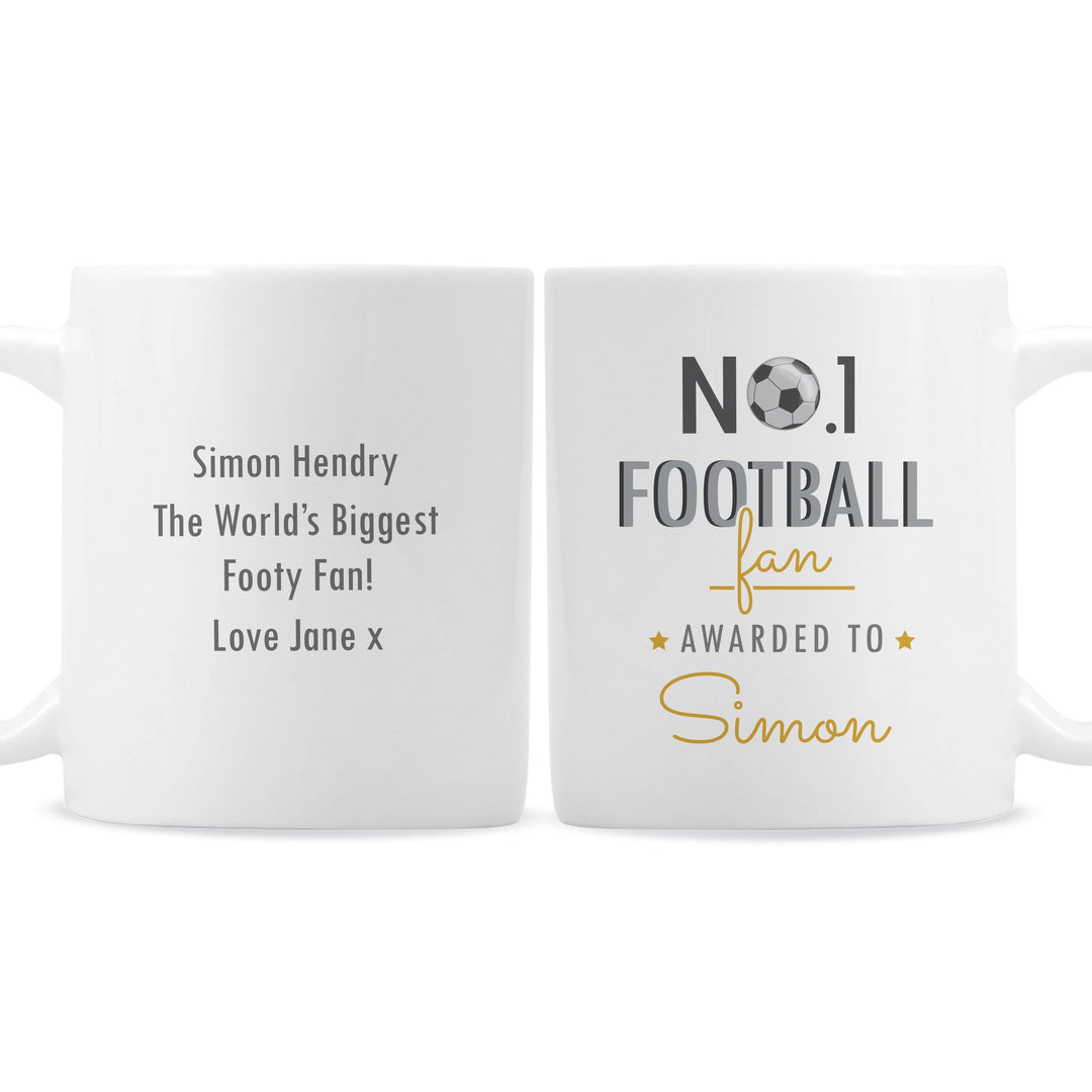 Personalised Memento Mugs Personalised No.1 Football Fan Mug