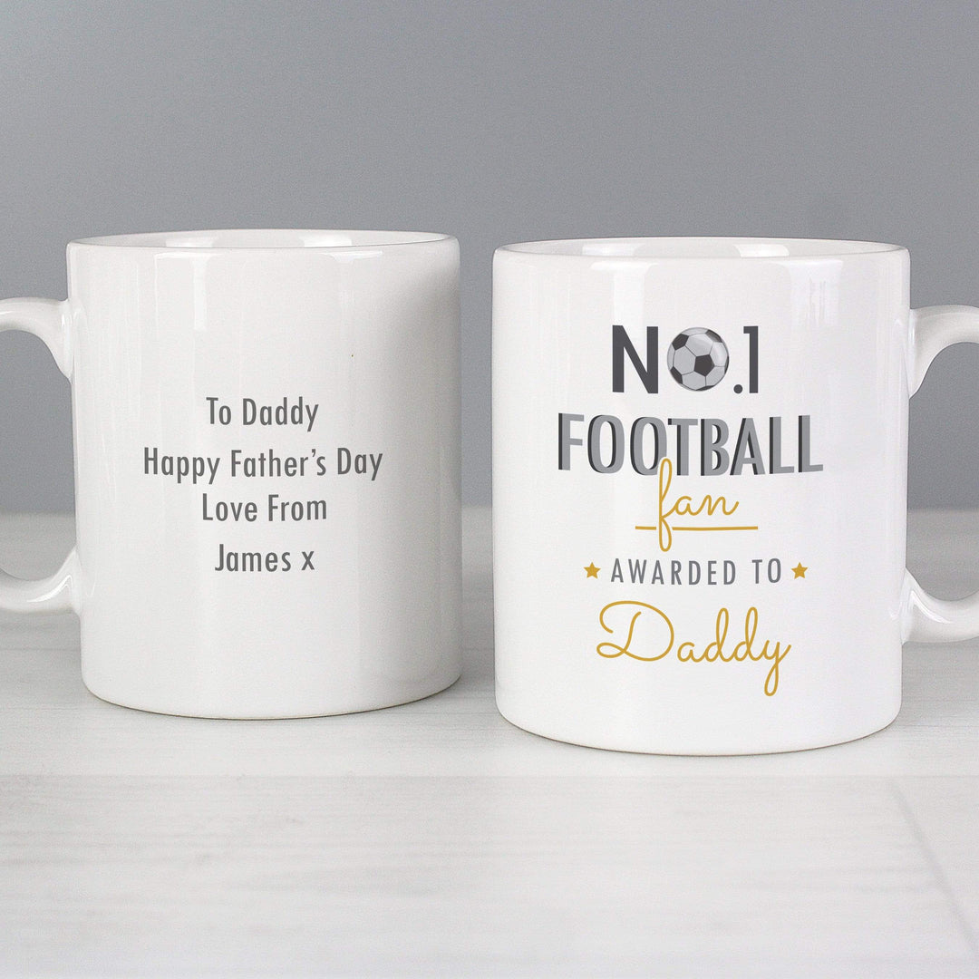 Personalised Memento Mugs Personalised No.1 Football Fan Mug