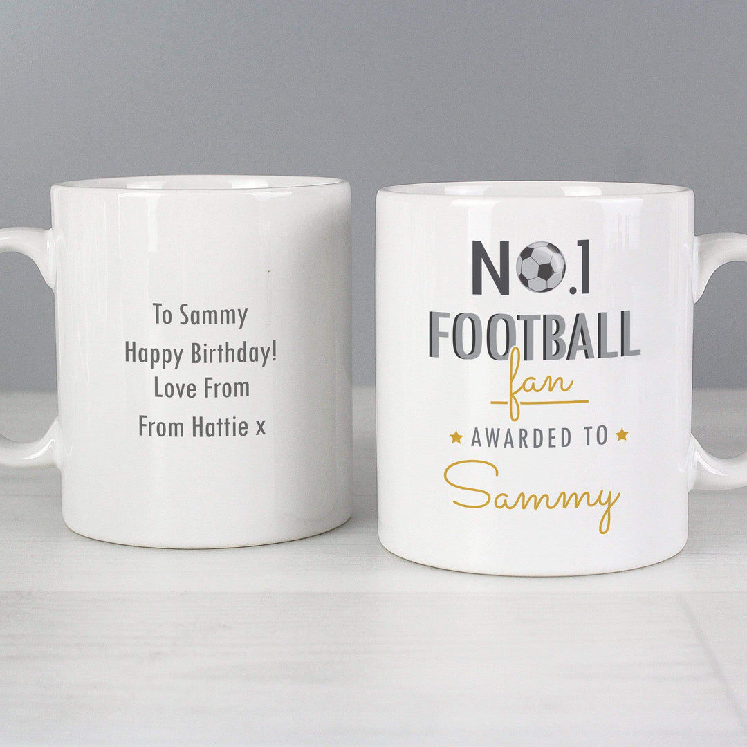 Personalised Memento Mugs Personalised No.1 Football Fan Mug