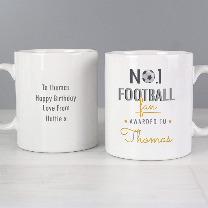 Personalised Memento Mugs Personalised No.1 Football Fan Mug