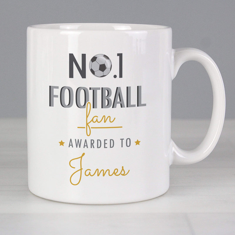 Personalised Memento Mugs Personalised No.1 Football Fan Mug