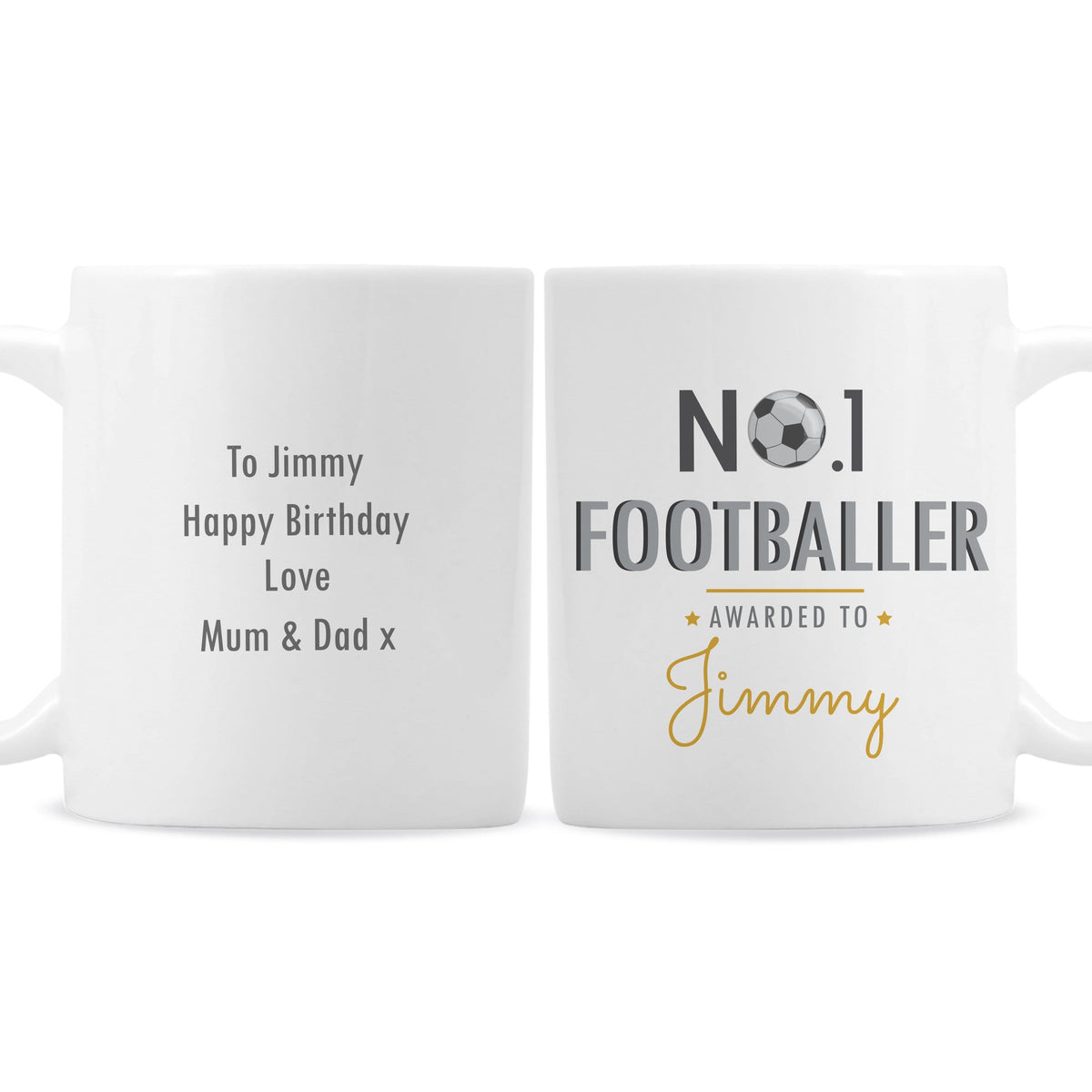Personalised Memento Mugs Personalised No.1 Footballer Mug