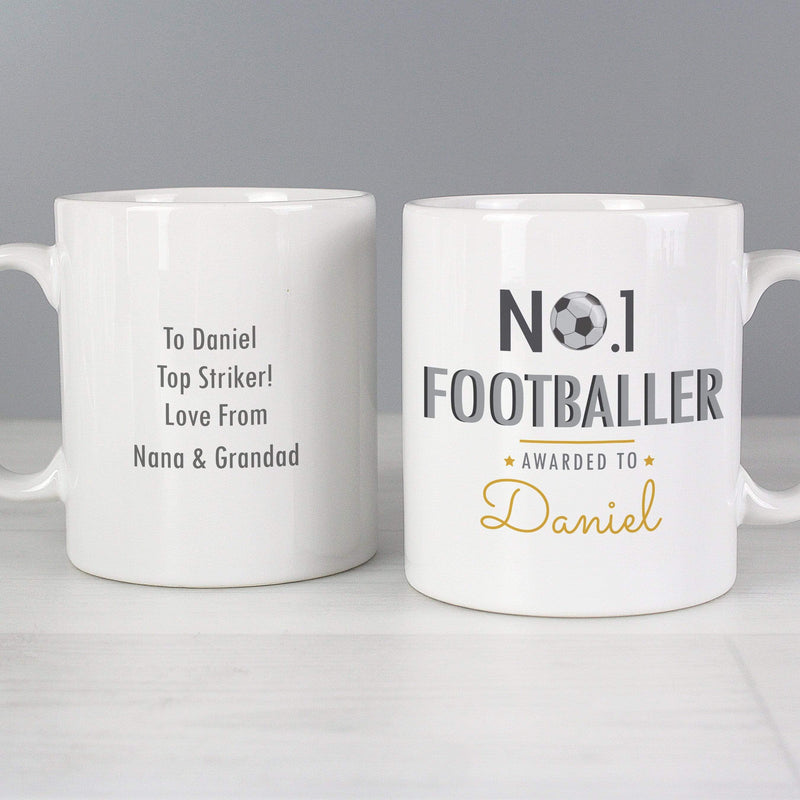 Personalised Memento Mugs Personalised No.1 Footballer Mug