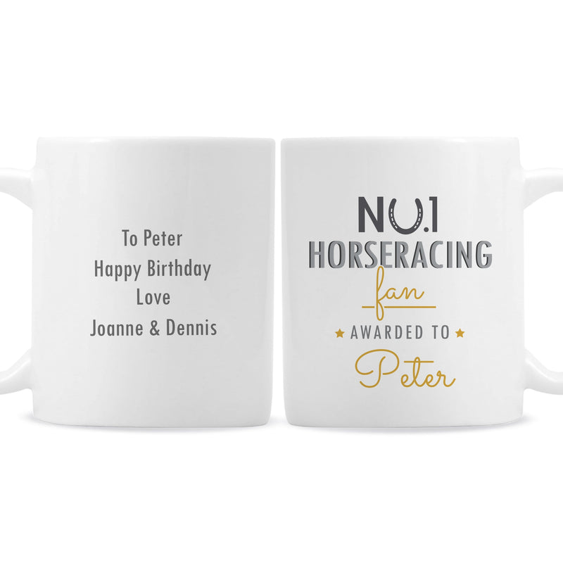 Personalised Memento Mugs Personalised No.1 Horseracing Fan Mug