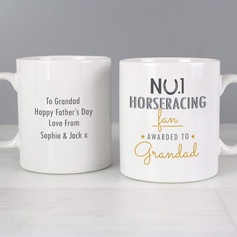 Personalised Memento Mugs Personalised No.1 Horseracing Fan Mug