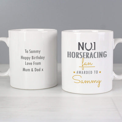 Personalised Memento Mugs Personalised No.1 Horseracing Fan Mug