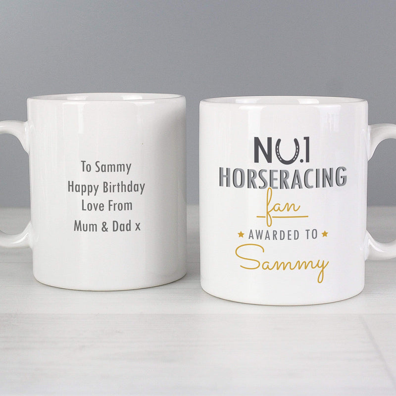 Personalised Memento Mugs Personalised No.1 Horseracing Fan Mug