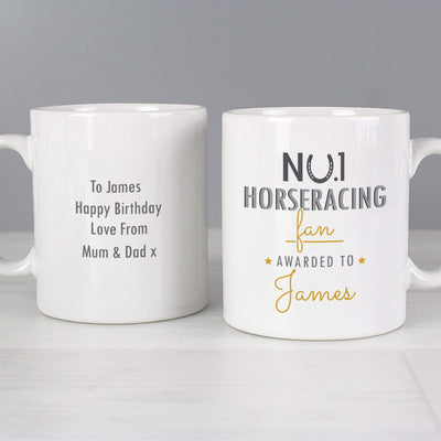 Personalised Memento Mugs Personalised No.1 Horseracing Fan Mug