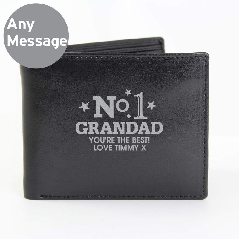 Personalised Memento Leather Personalised No.1 Leather Wallet