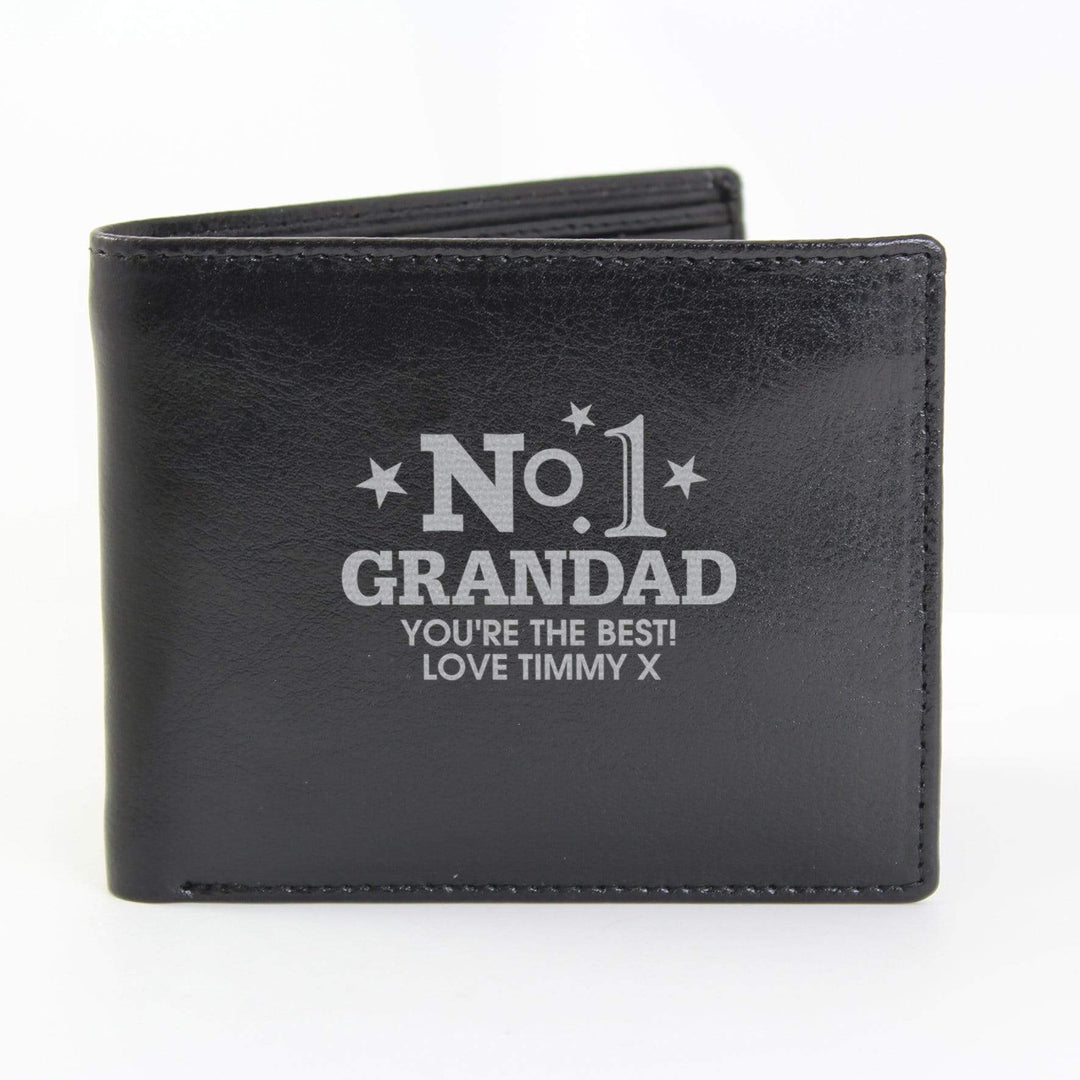 Personalised Memento Leather Personalised No.1 Leather Wallet