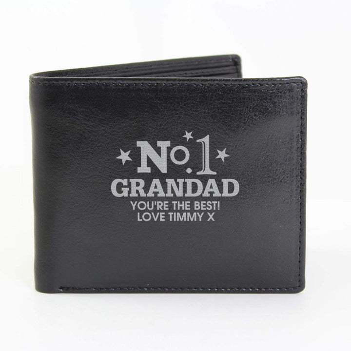 Personalised Memento Leather Personalised No.1 Leather Wallet