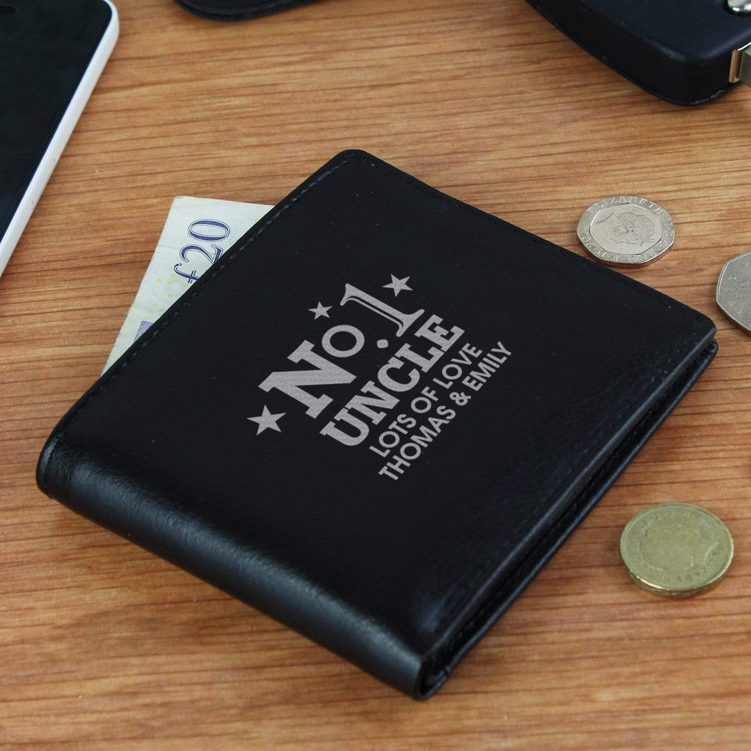 Personalised Memento Leather Personalised No.1 Leather Wallet