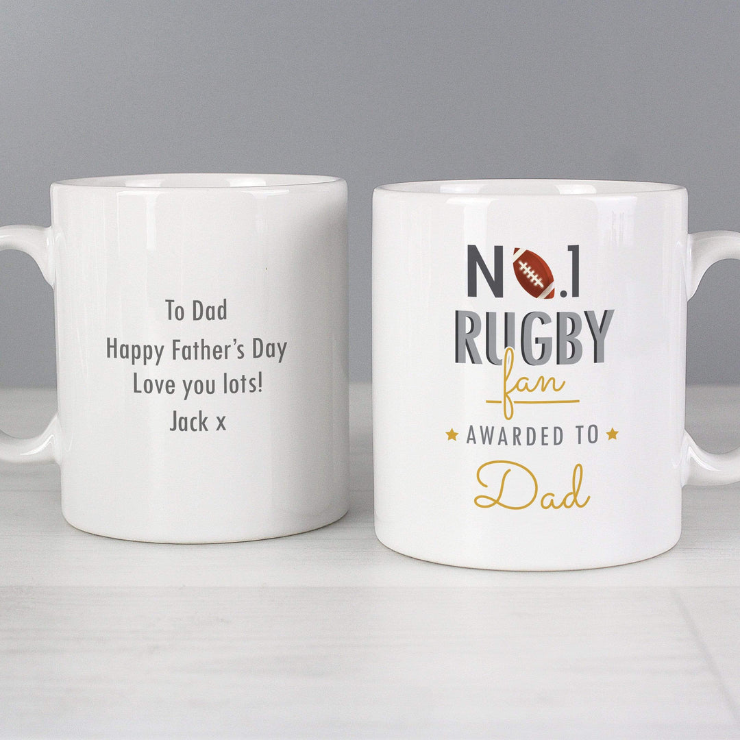 Personalised Memento Mugs Personalised No.1 Rugby Fan Mug