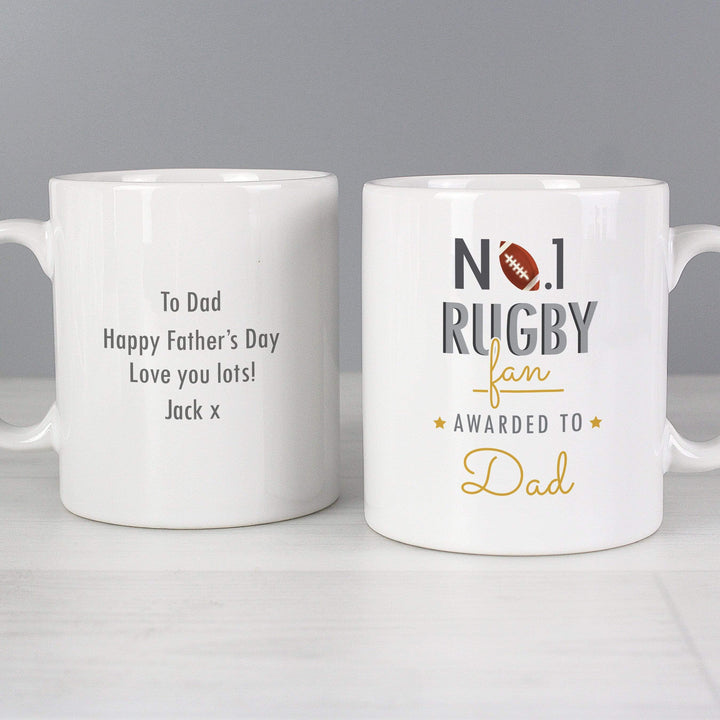 Personalised Memento Mugs Personalised No.1 Rugby Fan Mug