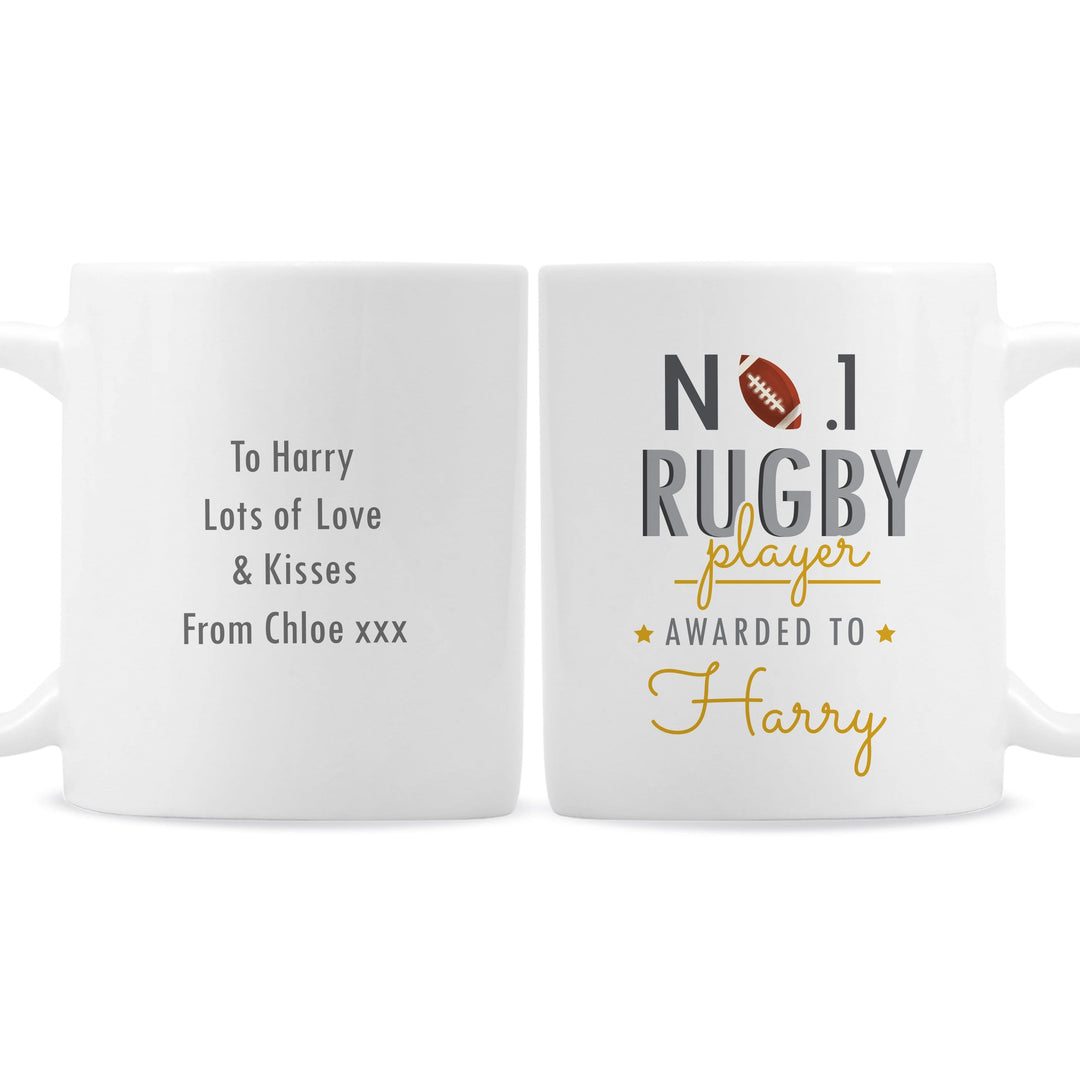 Personalised Memento Mugs Personalised No.1 Rugby Player Mug