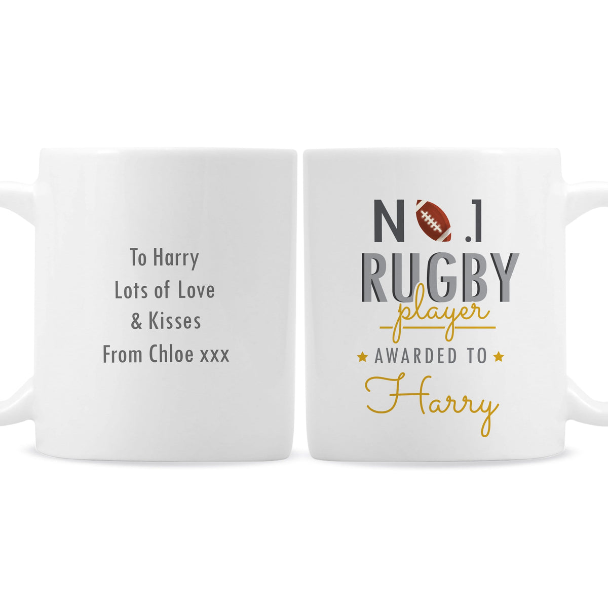 Personalised Memento Mugs Personalised No.1 Rugby Player Mug