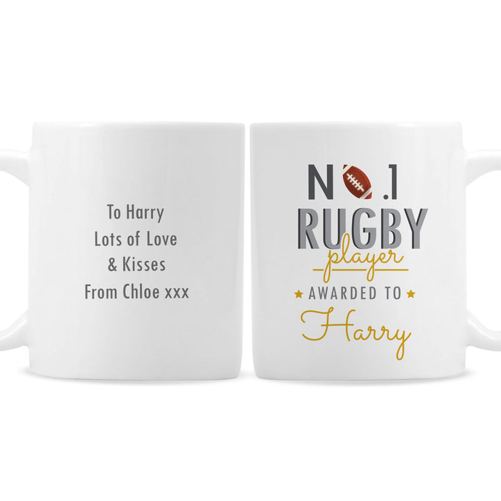 Personalised Memento Mugs Personalised No.1 Rugby Player Mug