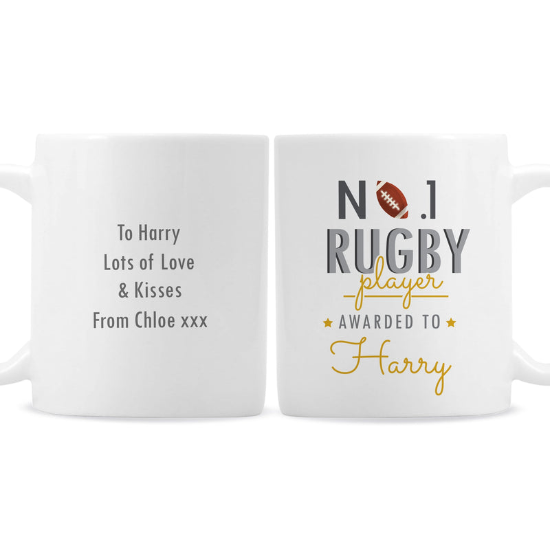 Personalised Memento Mugs Personalised No.1 Rugby Player Mug