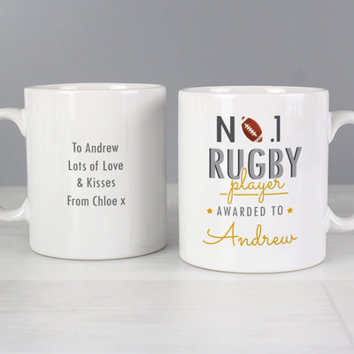 Personalised Memento Mugs Personalised No.1 Rugby Player Mug