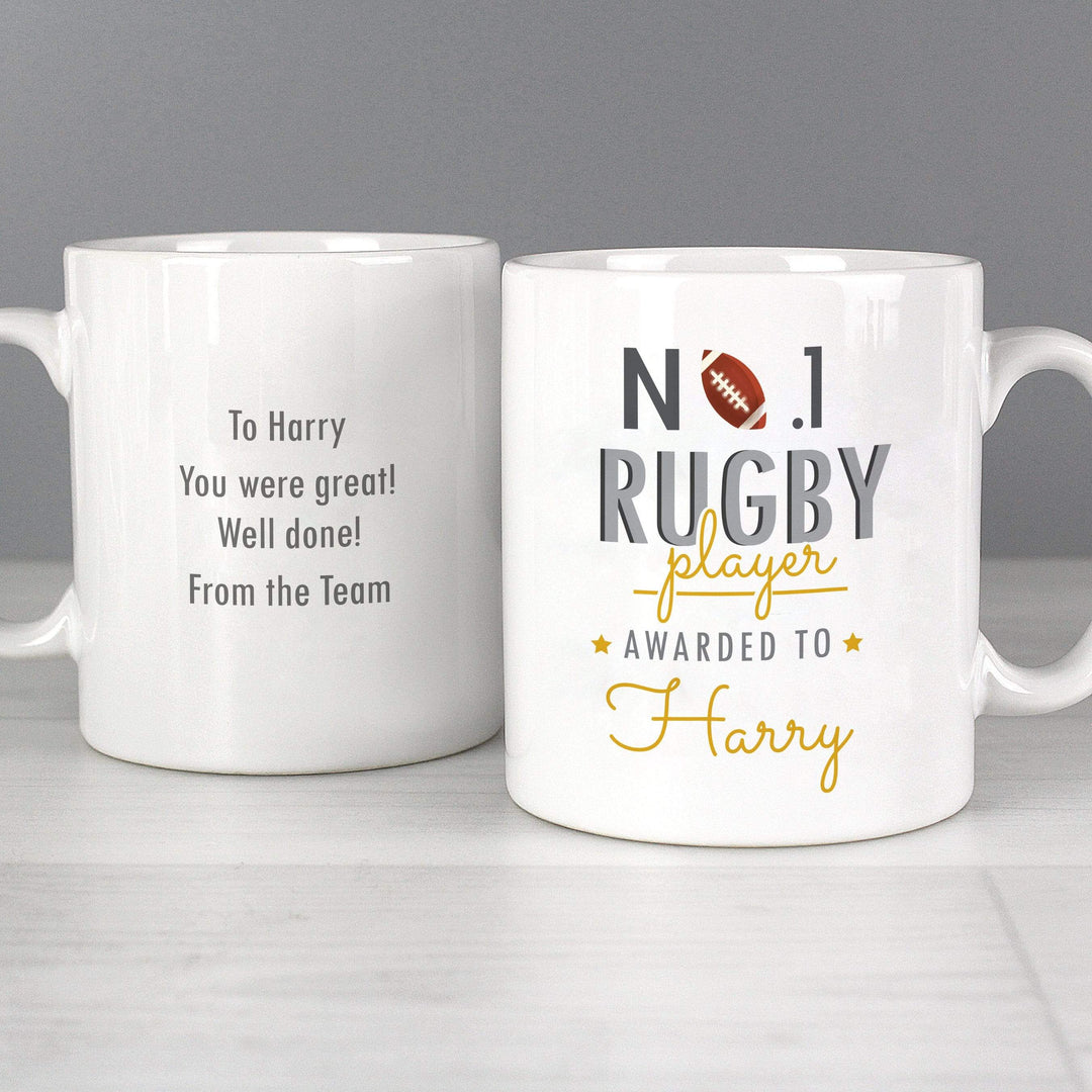 Personalised Memento Mugs Personalised No.1 Rugby Player Mug
