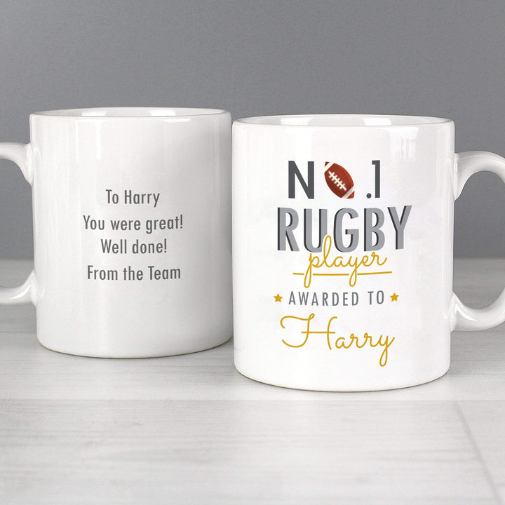 Personalised Memento Mugs Personalised No.1 Rugby Player Mug