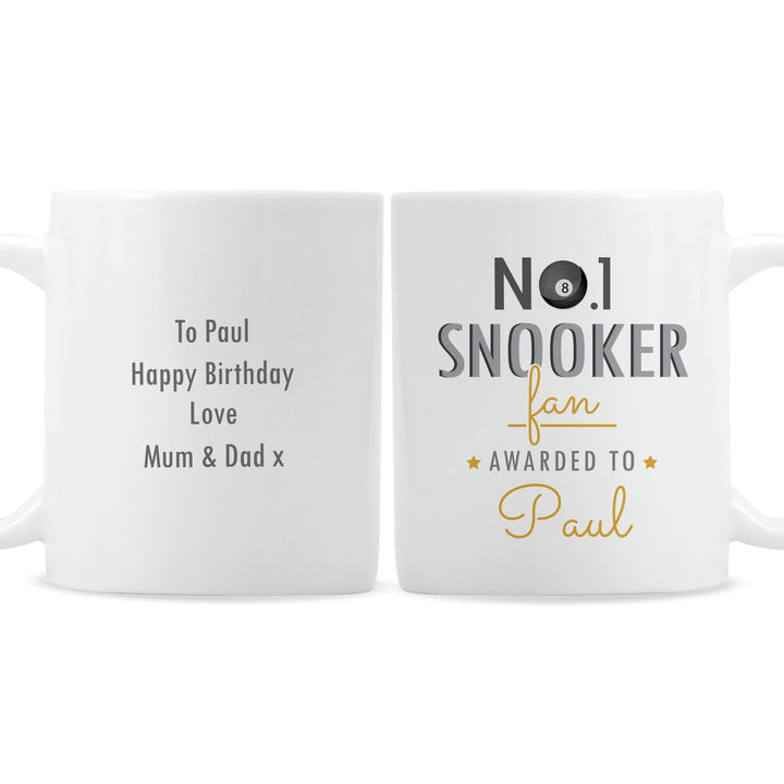 Personalised Memento Mugs Personalised No.1 Snooker Fan Mug