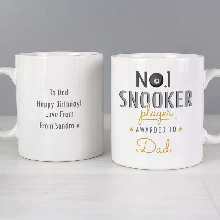 Personalised Memento Mugs Personalised No.1 Snooker Fan Mug
