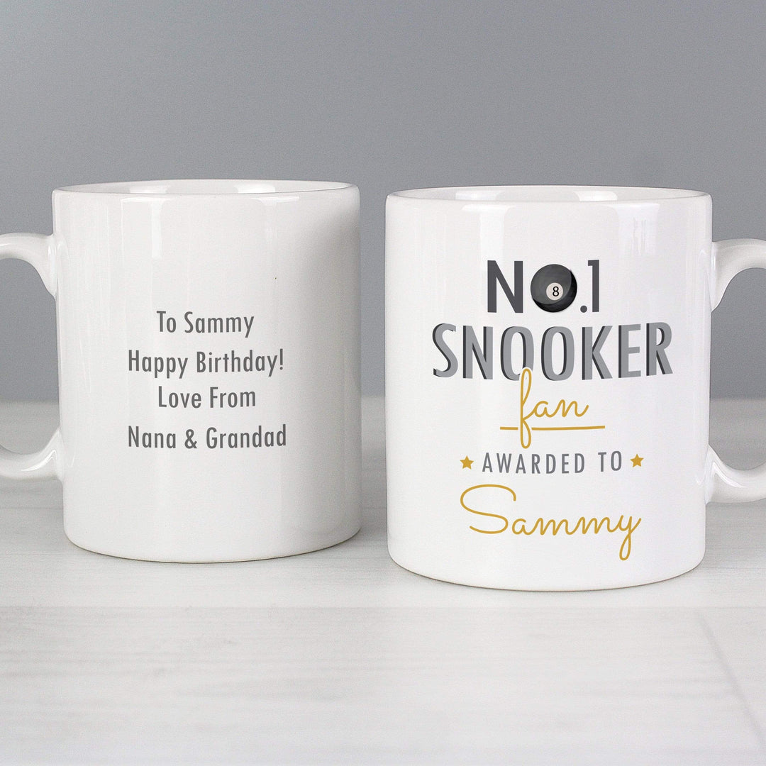 Personalised Memento Mugs Personalised No.1 Snooker Fan Mug