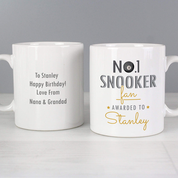 Personalised Memento Mugs Personalised No.1 Snooker Fan Mug