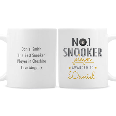 Personalised Memento Mugs Personalised No.1 Snooker Player Mug