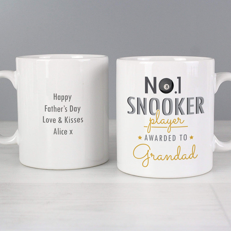 Personalised Memento Mugs Personalised No.1 Snooker Player Mug