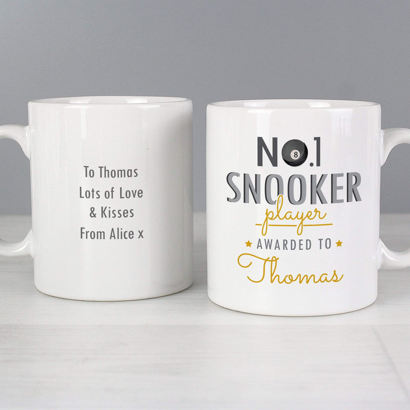 Personalised Memento Mugs Personalised No.1 Snooker Player Mug