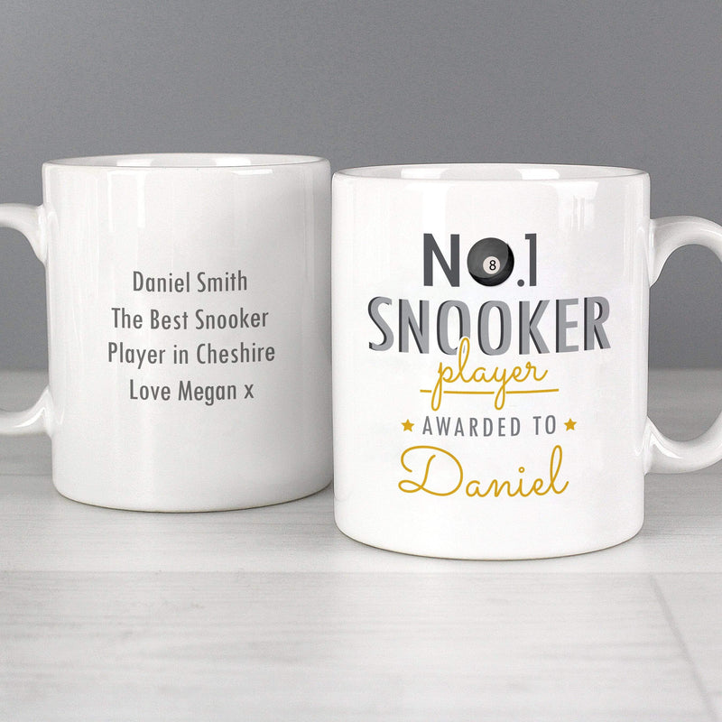 Personalised Memento Mugs Personalised No.1 Snooker Player Mug