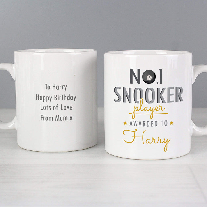 Personalised Memento Mugs Personalised No.1 Snooker Player Mug