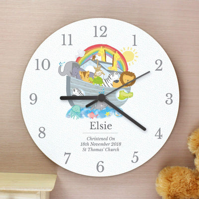 Personalised Memento Clocks & Watches Personalised Noah's Ark Clock