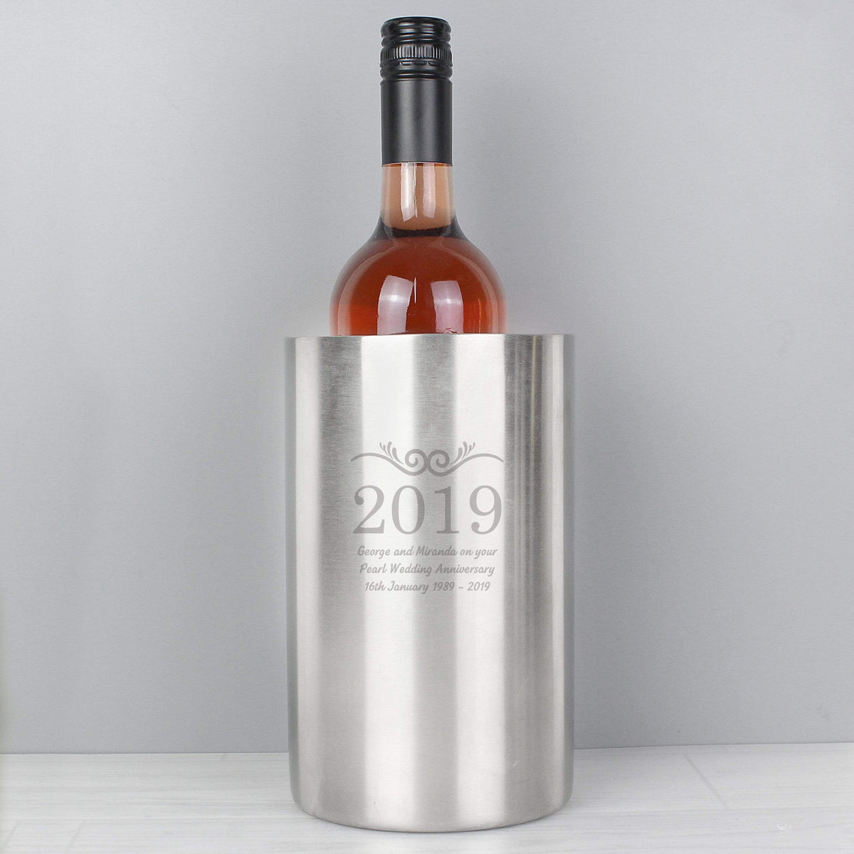 Personalised Memento Glasses & Barware Personalised Number Frame Wine Cooler