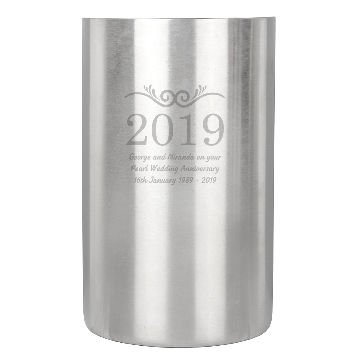 Personalised Memento Glasses & Barware Personalised Number Frame Wine Cooler
