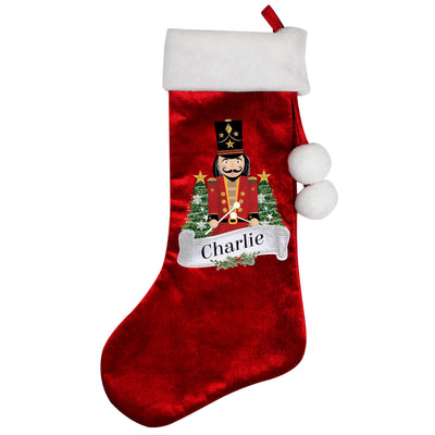 Personalised Memento Personalised Nutcracker Red Stocking