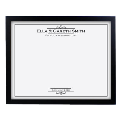 Personalised Memento Framed Prints & Canvases Personalised Occasion Black Signing Framed Print