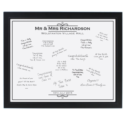 Personalised Memento Framed Prints & Canvases Personalised Occasion Black Signing Framed Print