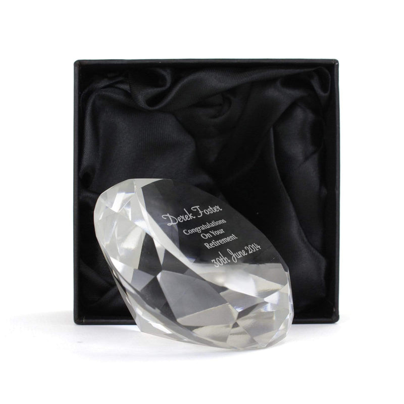 Personalised Memento Ornaments Personalised Occasion Diamond Paperweight