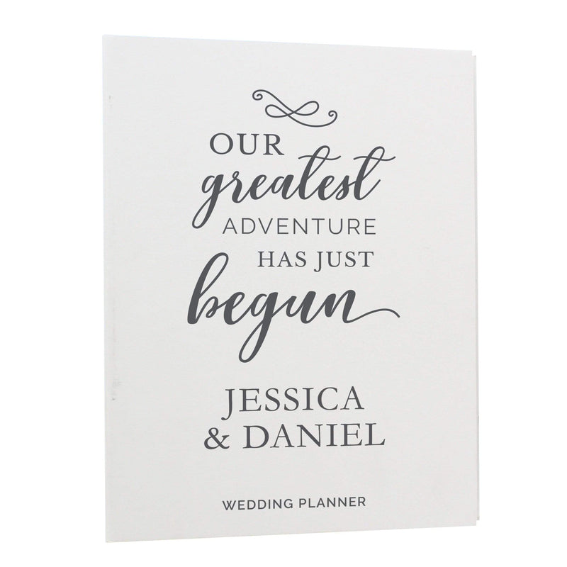 Personalised Memento Stationery & Pens Personalised Our Greatest Adventure Wedding Planner