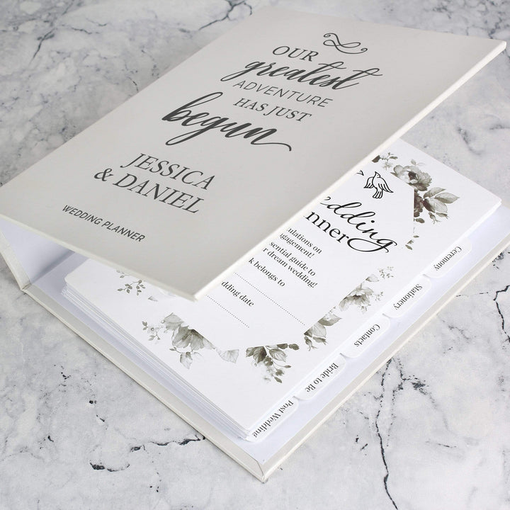 Personalised Memento Stationery &amp; Pens Personalised Our Greatest Adventure Wedding Planner
