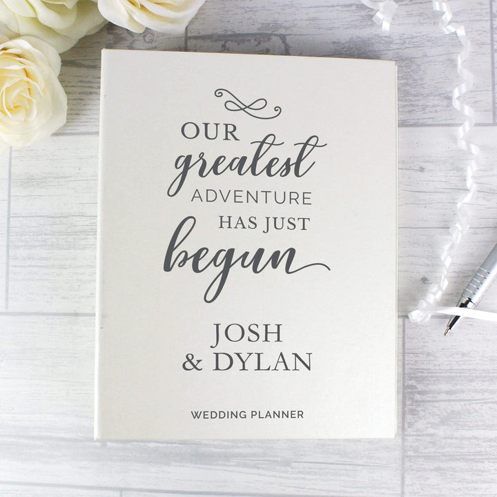 Personalised Memento Stationery &amp; Pens Personalised Our Greatest Adventure Wedding Planner