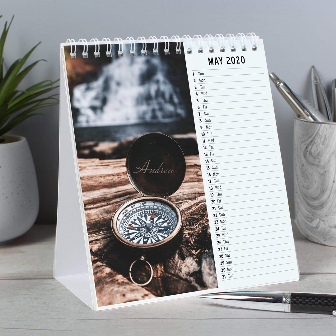 Personalised Memento Stationery &amp; Pens Personalised Outdoors Desk Calendar