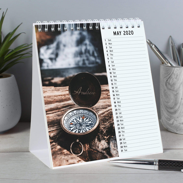 Personalised Memento Stationery &amp; Pens Personalised Outdoors Desk Calendar